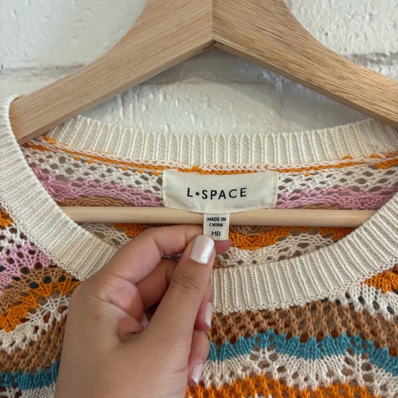 L Space sun ray sweater in daybreak stripe - Picture 4 of 7